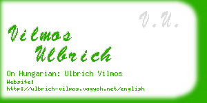 vilmos ulbrich business card